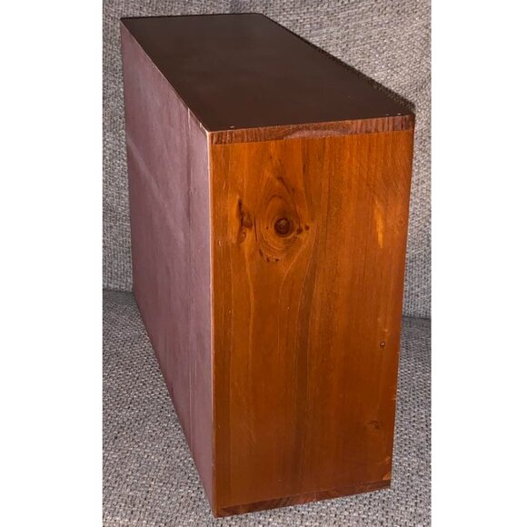 Wooden Tabletop/Desk Organizer w/ Open Cabinet Top & Bottom Drawer #1 - Picture 4 of 5